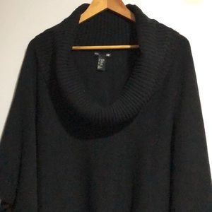 H & M Black Poncho